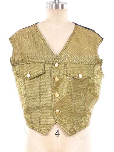 Jean Paul Gaultier Metallic Gold Vest