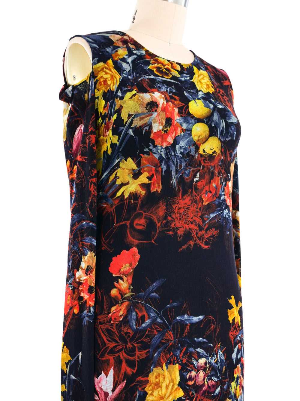 Jean Paul Gaultier Rose Printed Mesh Dress - image 2