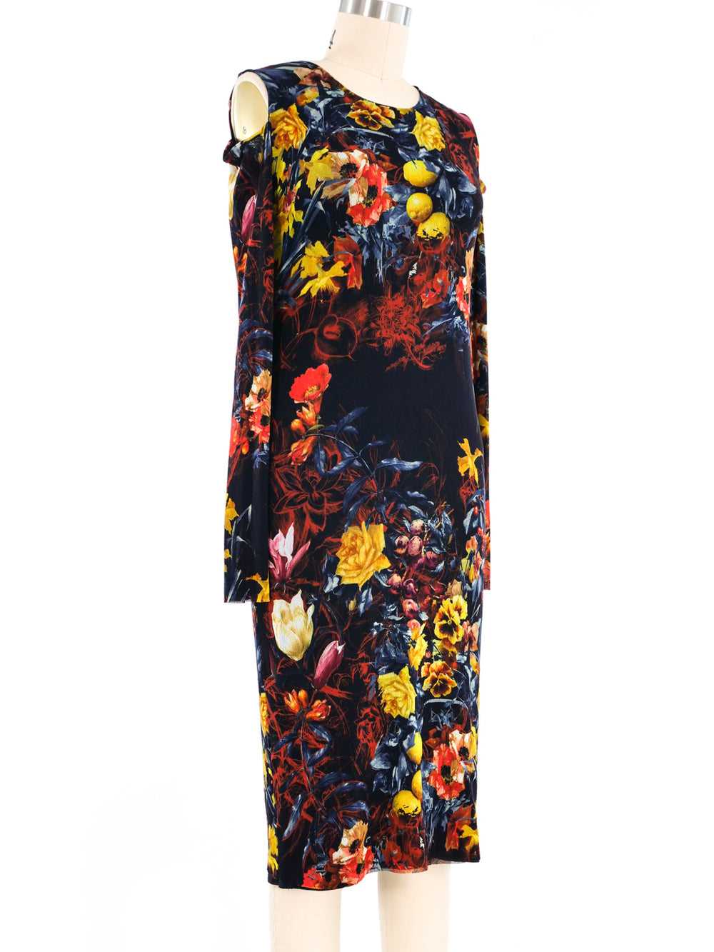 Jean Paul Gaultier Rose Printed Mesh Dress - image 3