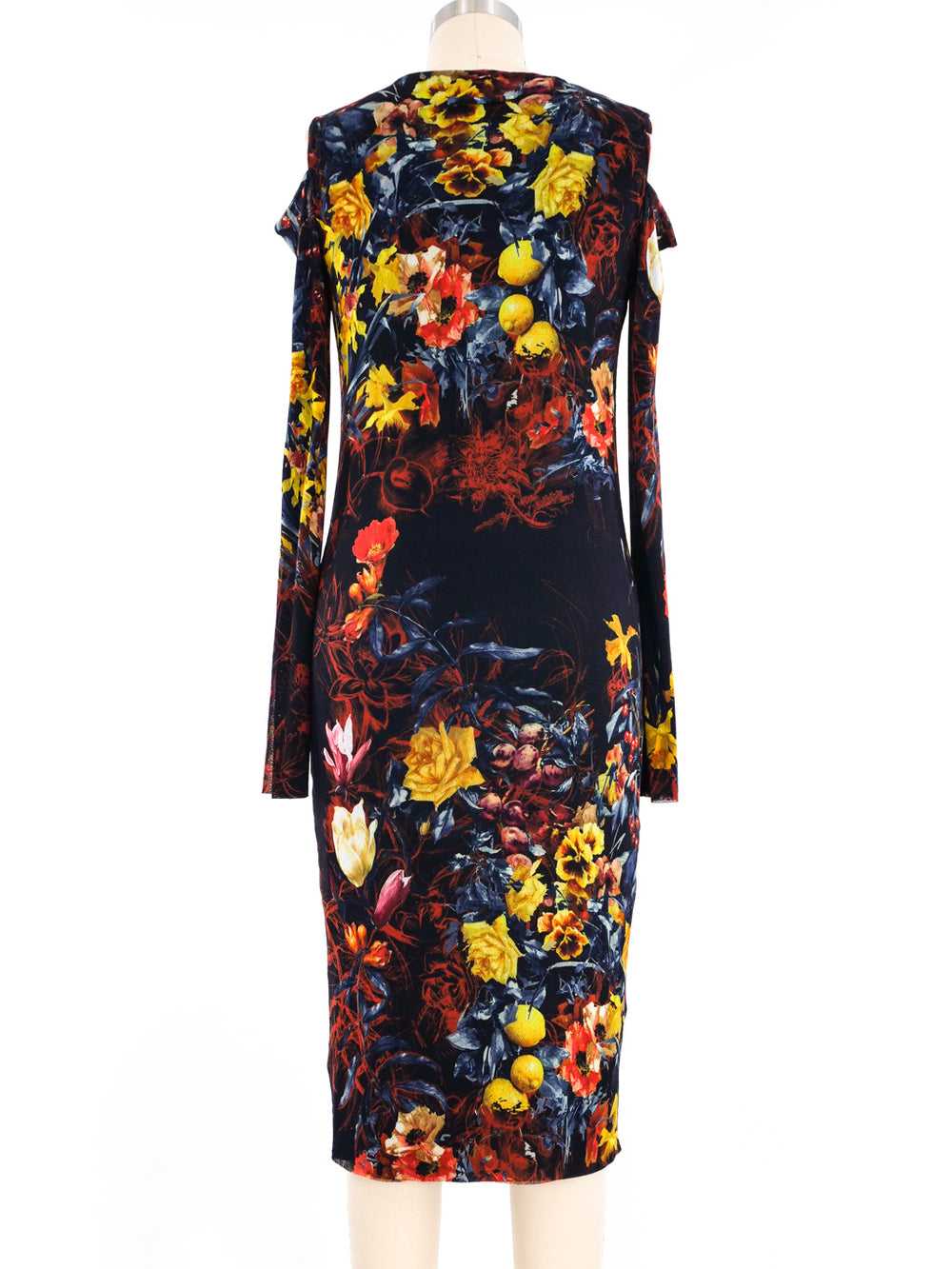 Jean Paul Gaultier Rose Printed Mesh Dress - image 4