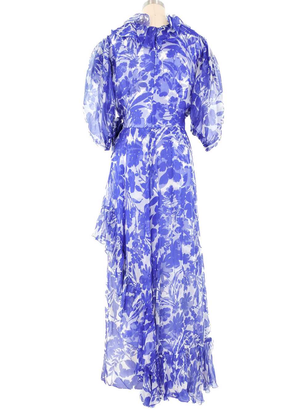 Hardy Amies Ruffled Silk Organza Gown - image 4