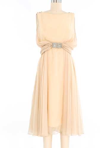 Helen Rose Crystal Accented Chiffon Dress