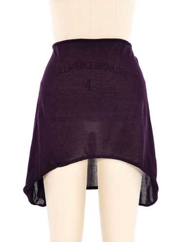 Helmut Lang Eggplant Mesh Mullet Skirt