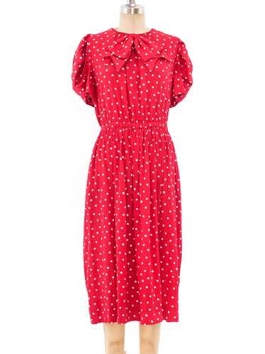Jean Patou Dotted Red Dress - image 1