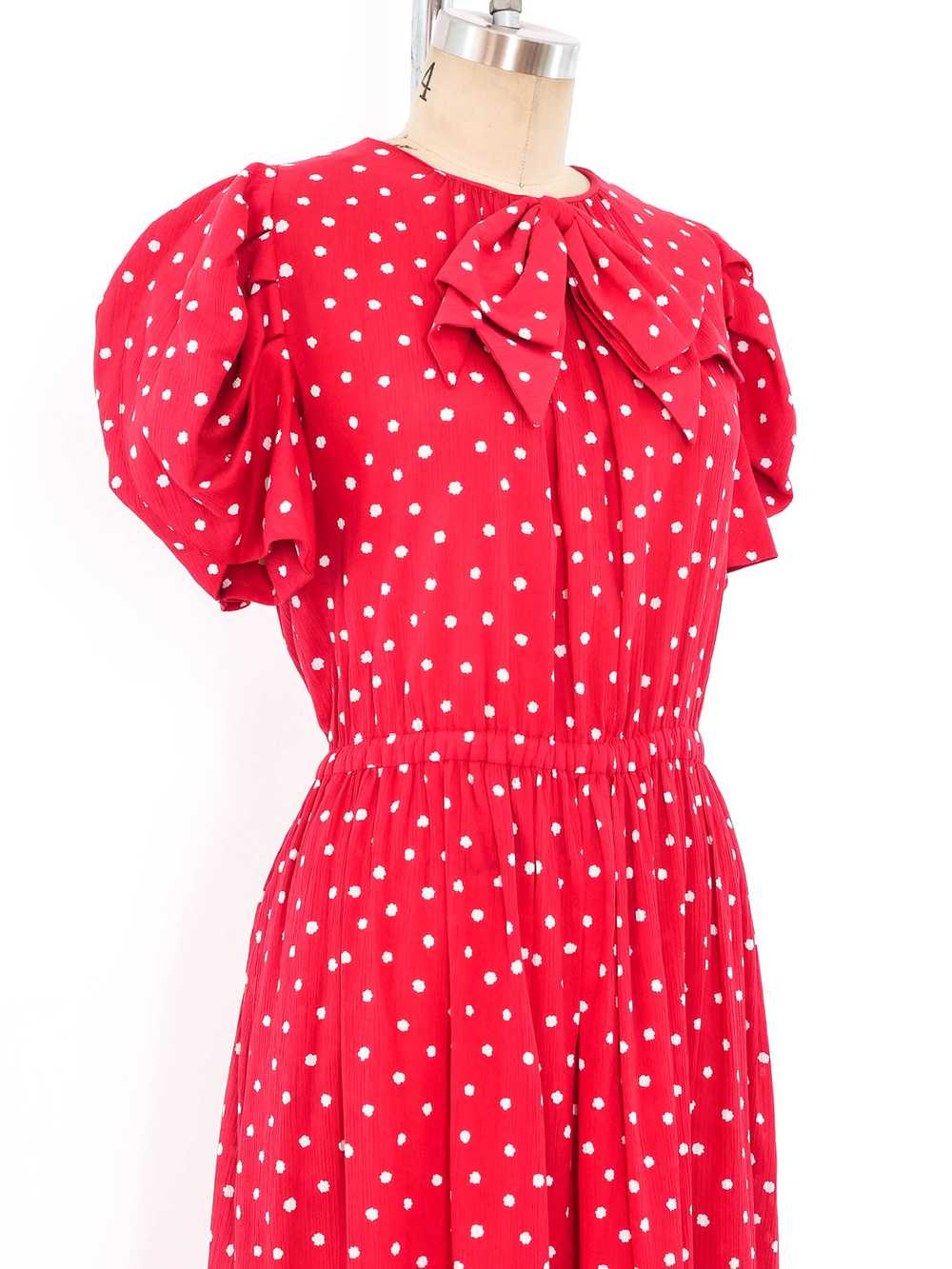 Jean Patou Dotted Red Dress - image 4