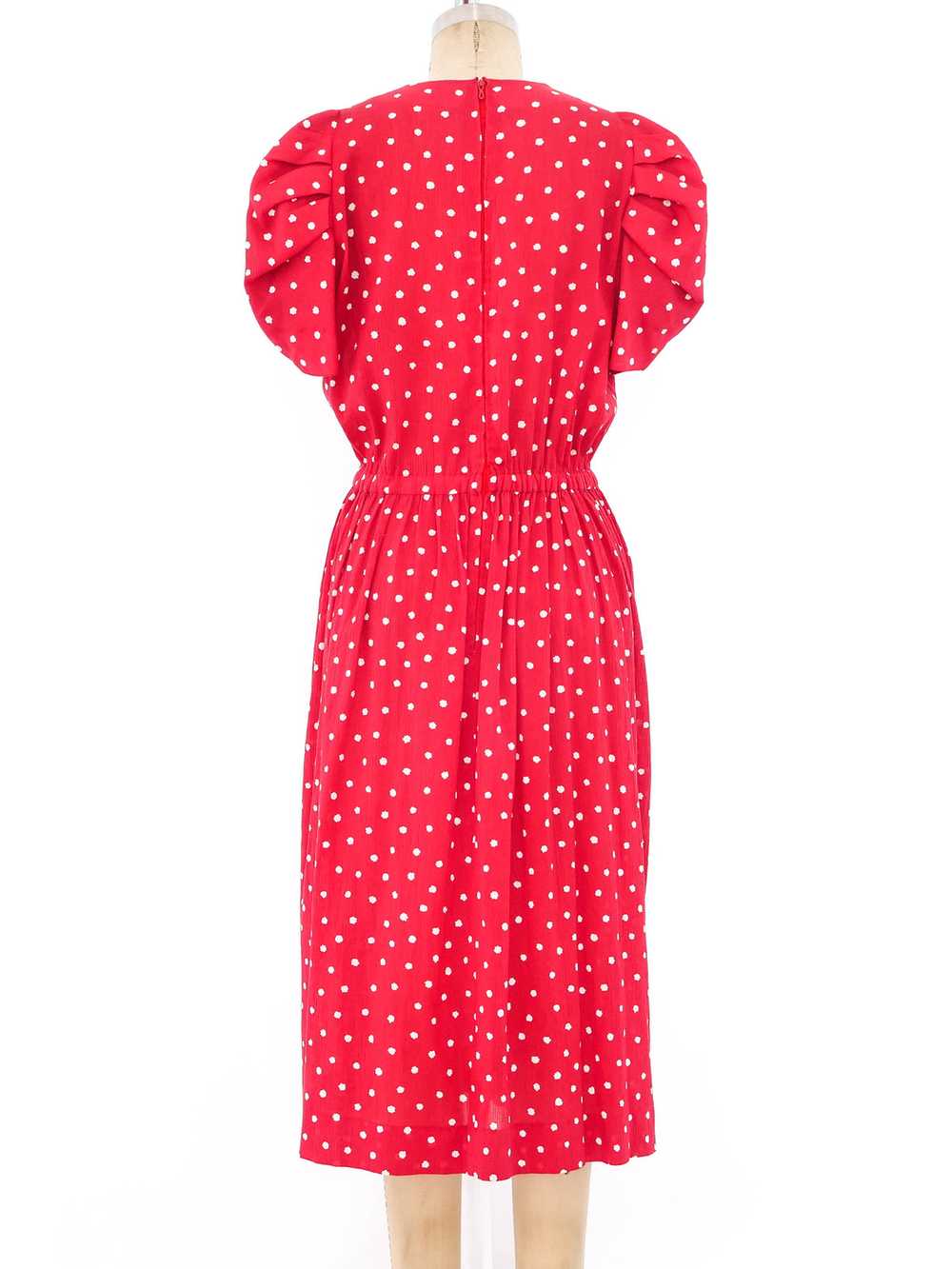 Jean Patou Dotted Red Dress - image 6