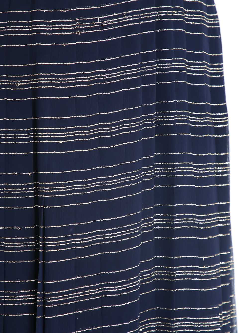 Jean Patou Lurex Stripe Pleated Gown - image 7