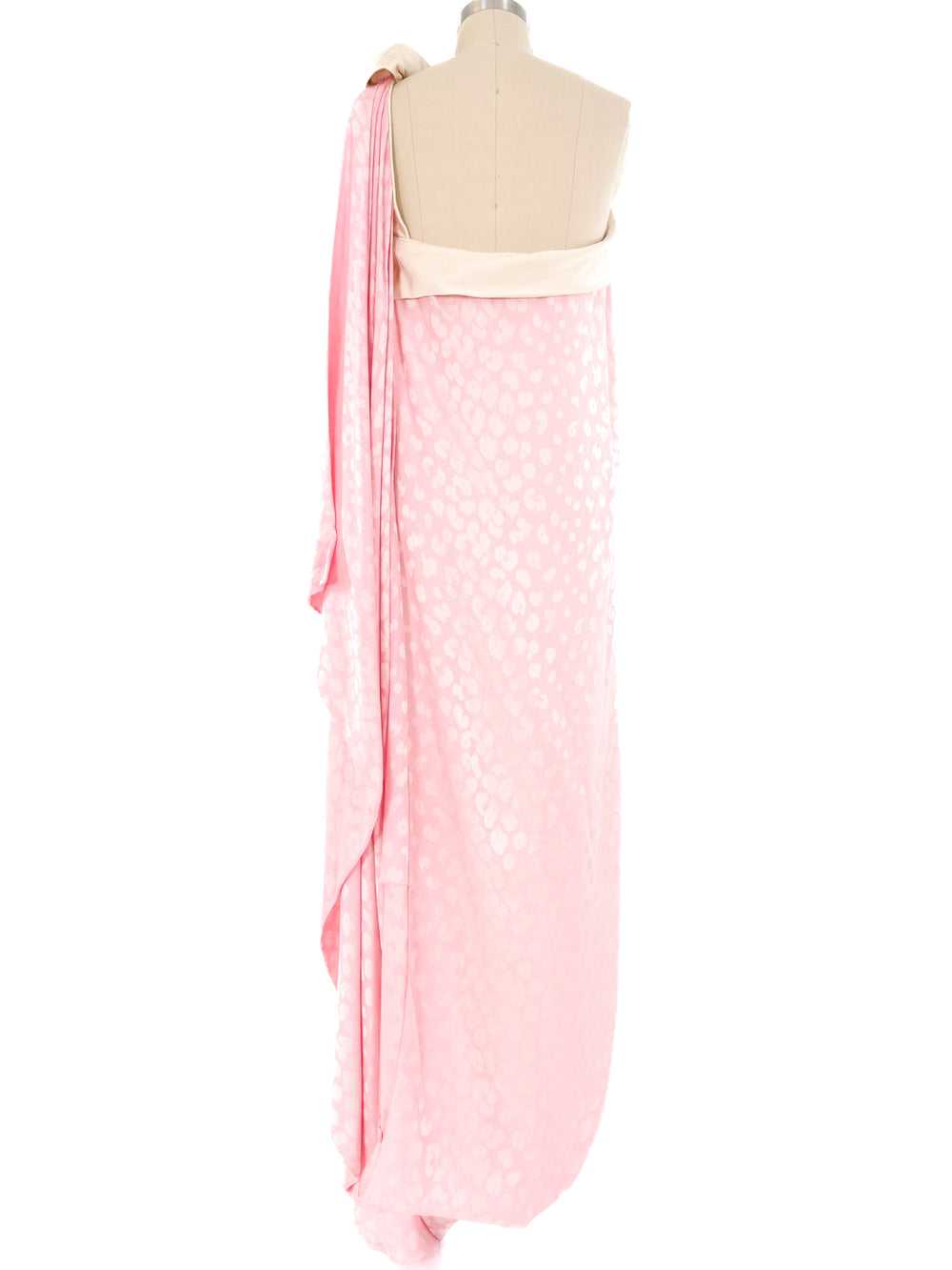 Jacqueline de Ribes Pink Leopard Jacquard Silk Go… - image 6