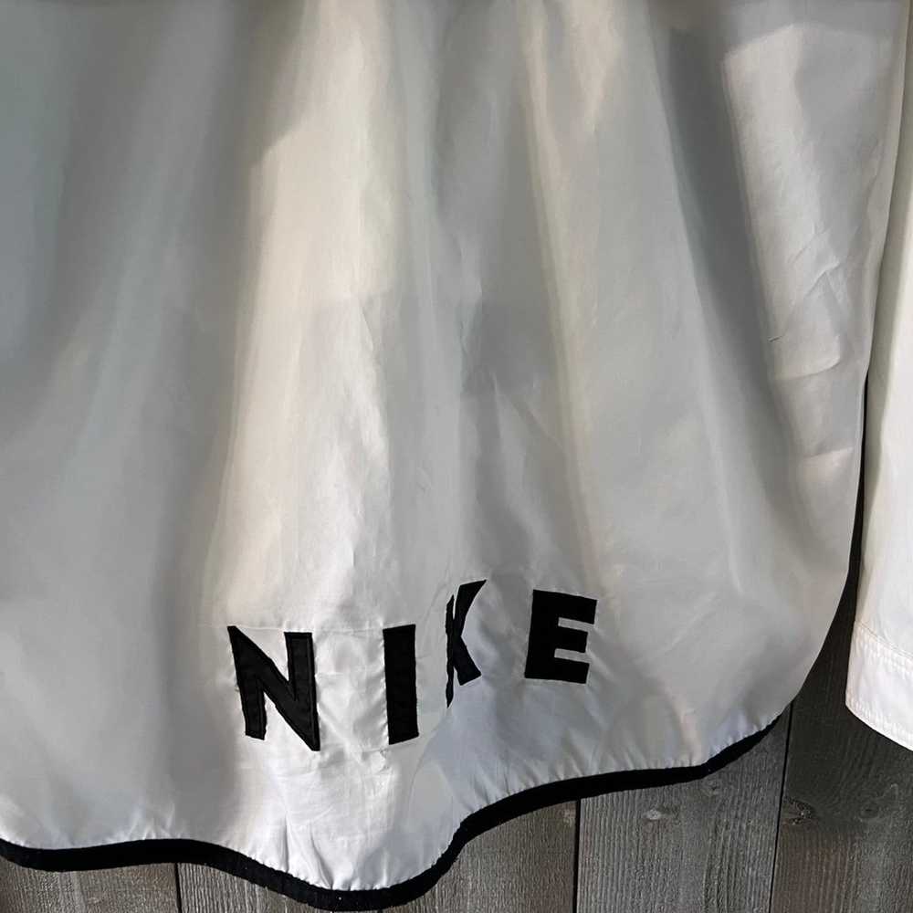 Vintage 1990’s Nike pullover wind breaker white b… - image 7