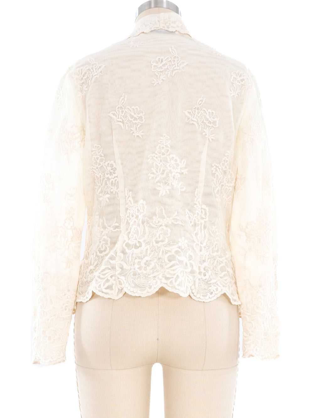 Ivory Floral Lace Blouse - image 4