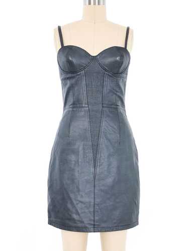 Istante Leather Bustier Dress