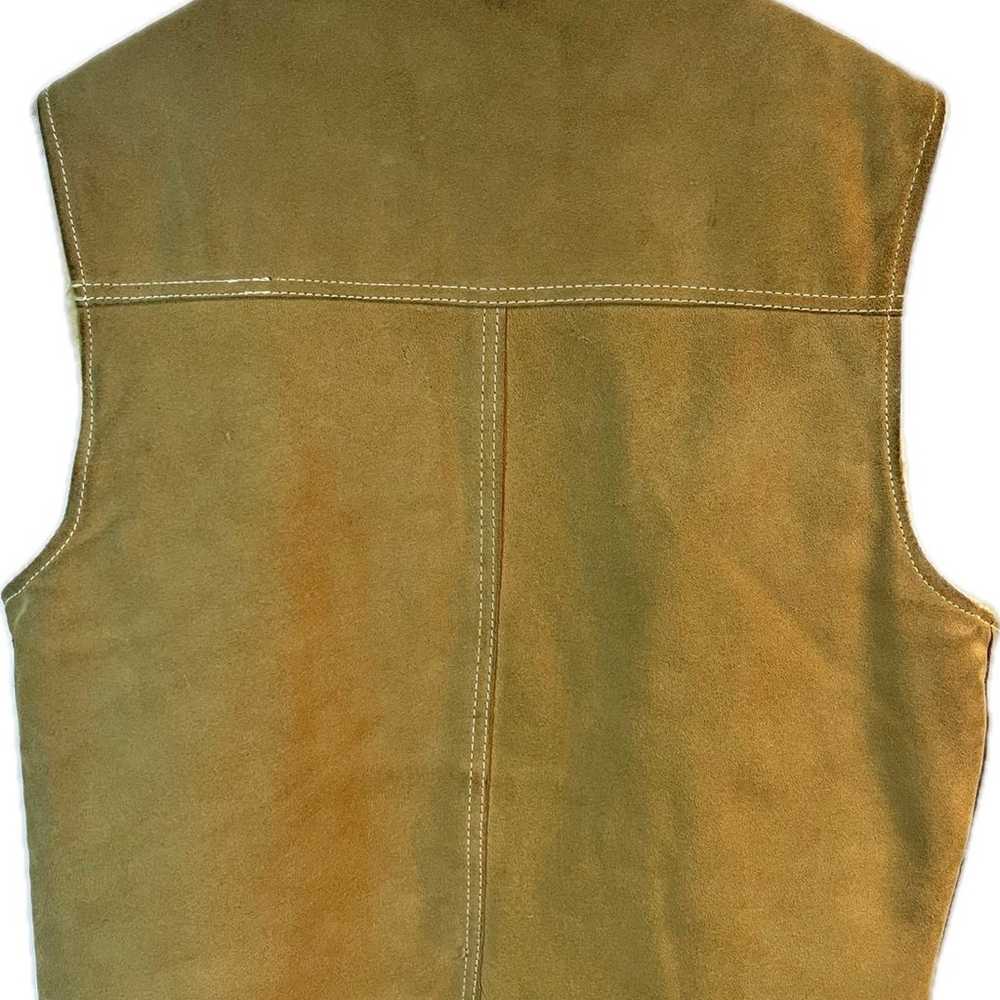 70s Sears Leather Shop Vest - image 2