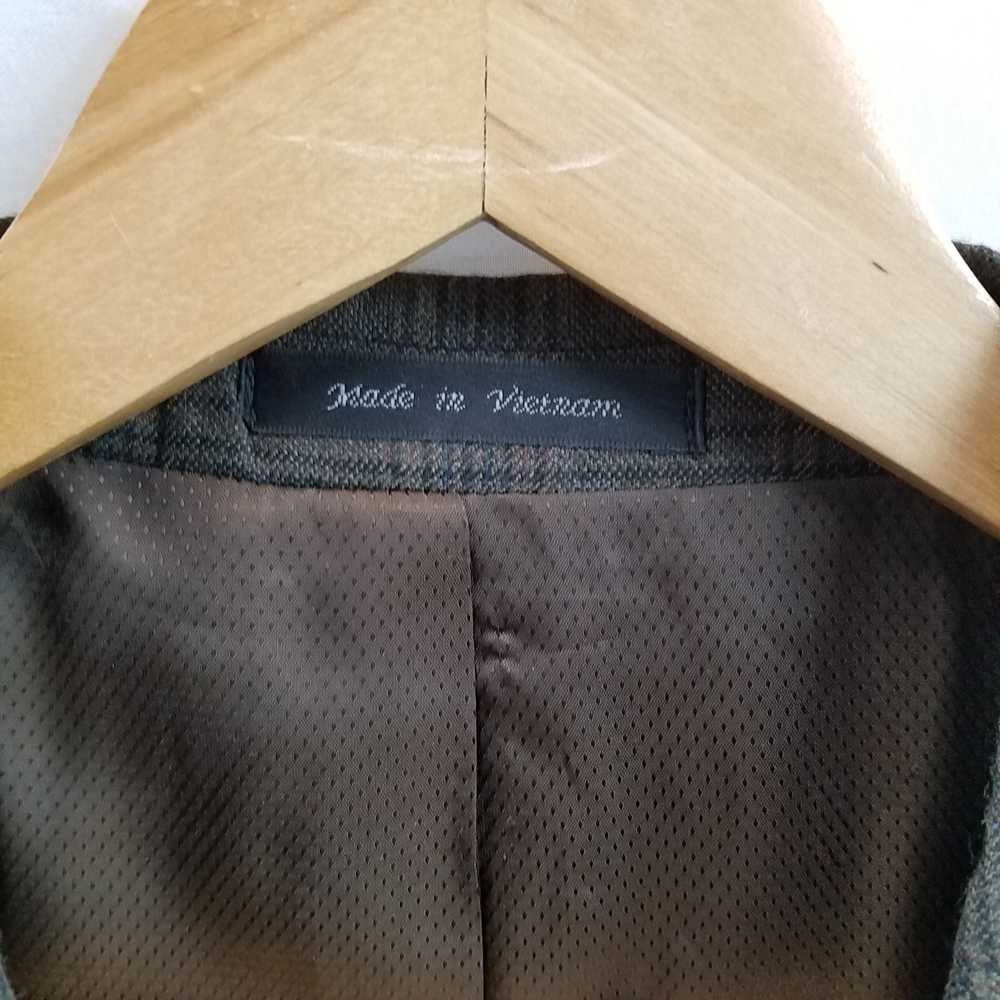 Michael Kors Men's Brown Plaid Suit Jacket Size 4… - image 3