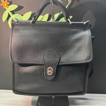 Vintage Leather womens  crossbody Black bags - image 1