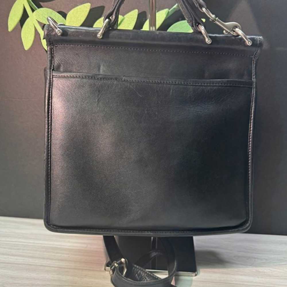 Vintage Leather womens  crossbody Black bags - image 4