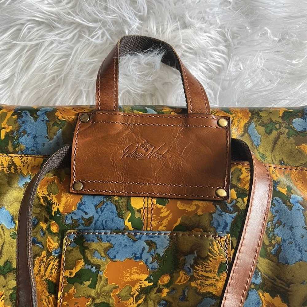 Patricia Nash yellow floral leather backpack - image 4