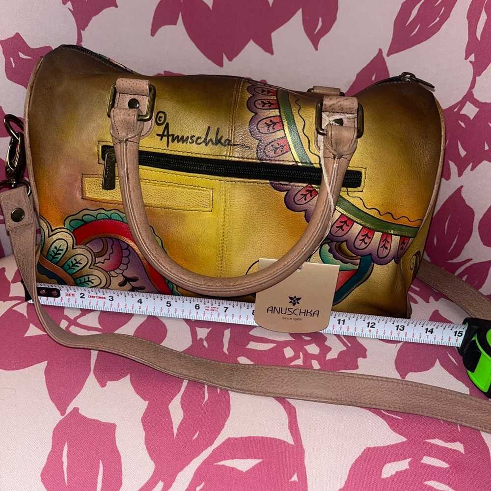 Anuschka Hand Painted Leather Handbag/Purse 25TH … - image 6