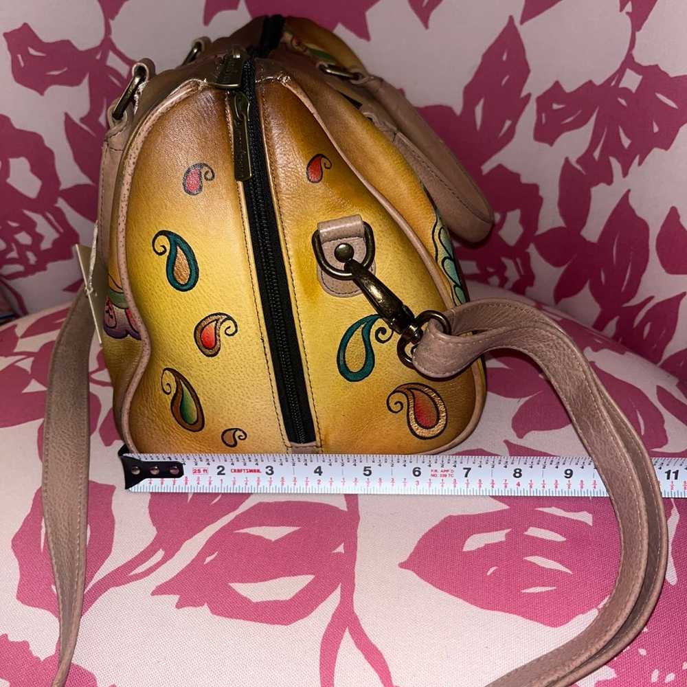 Anuschka Hand Painted Leather Handbag/Purse 25TH … - image 7