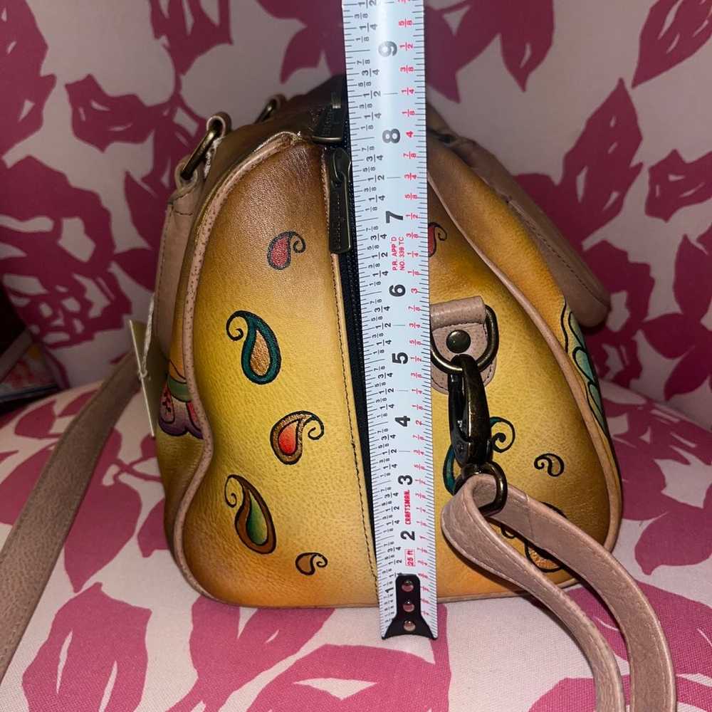 Anuschka Hand Painted Leather Handbag/Purse 25TH … - image 8
