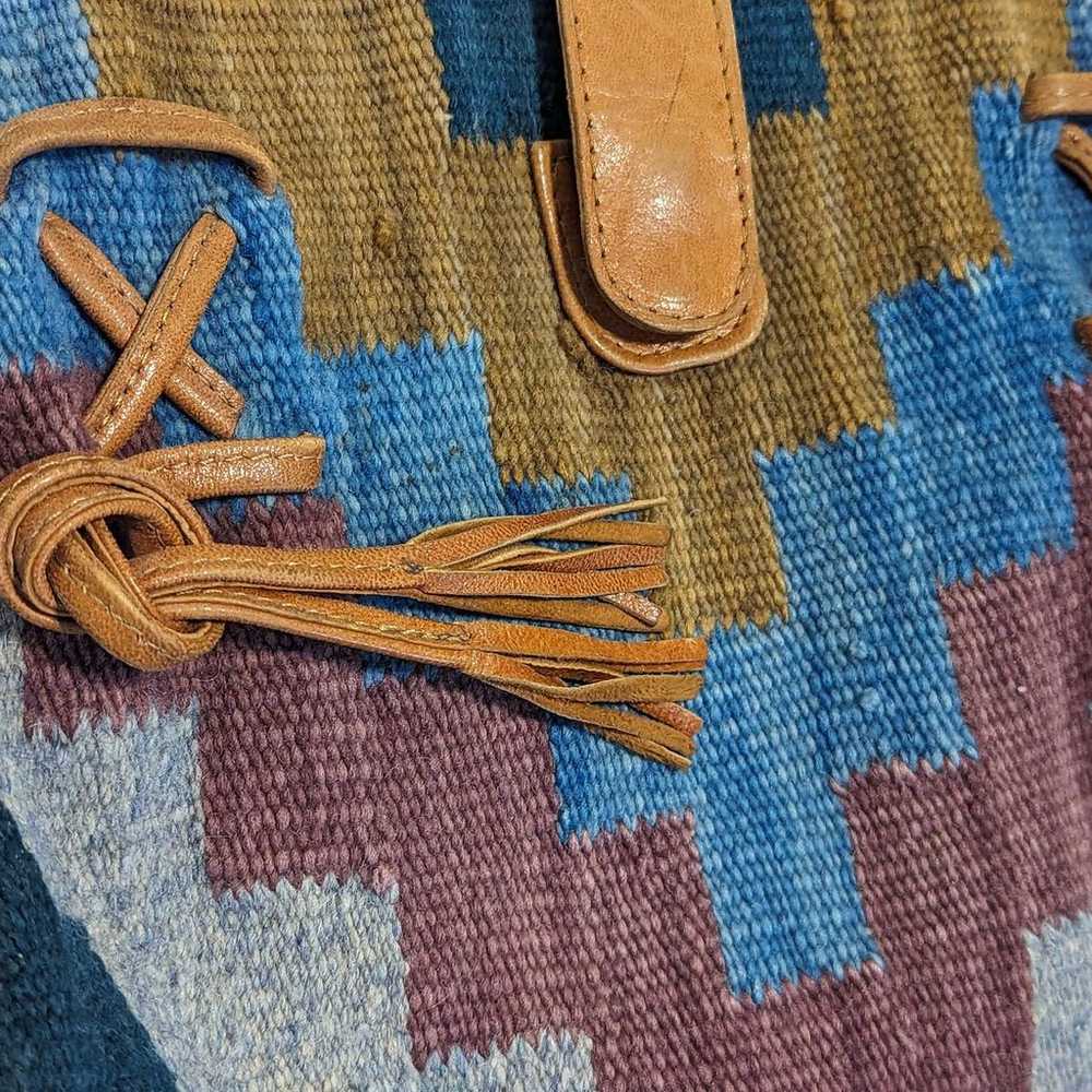 Vintage Southwestern Mohair Purse Shoulder Bag Wo… - image 3