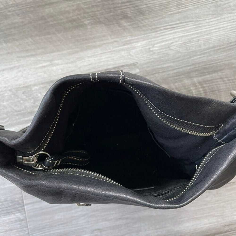 Y2K Coach Black Leather Shoulder Bag F0782-F10938… - image 4