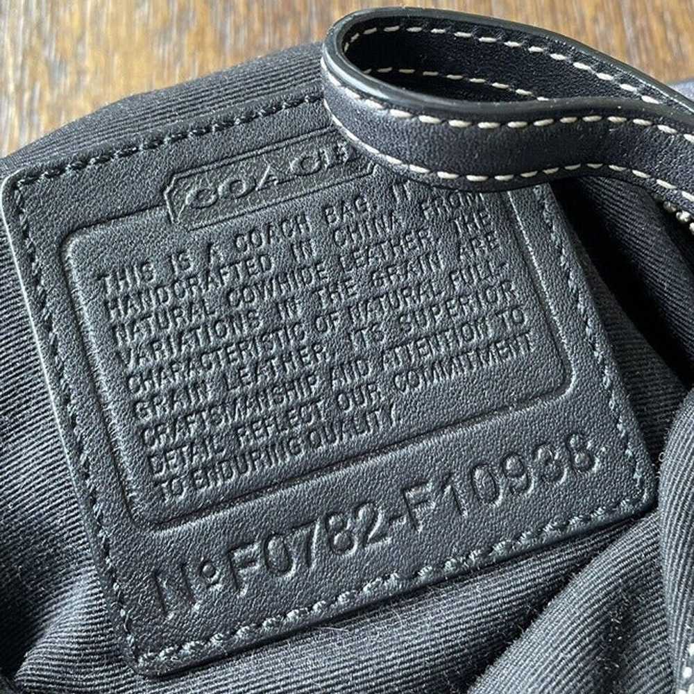 Y2K Coach Black Leather Shoulder Bag F0782-F10938… - image 5