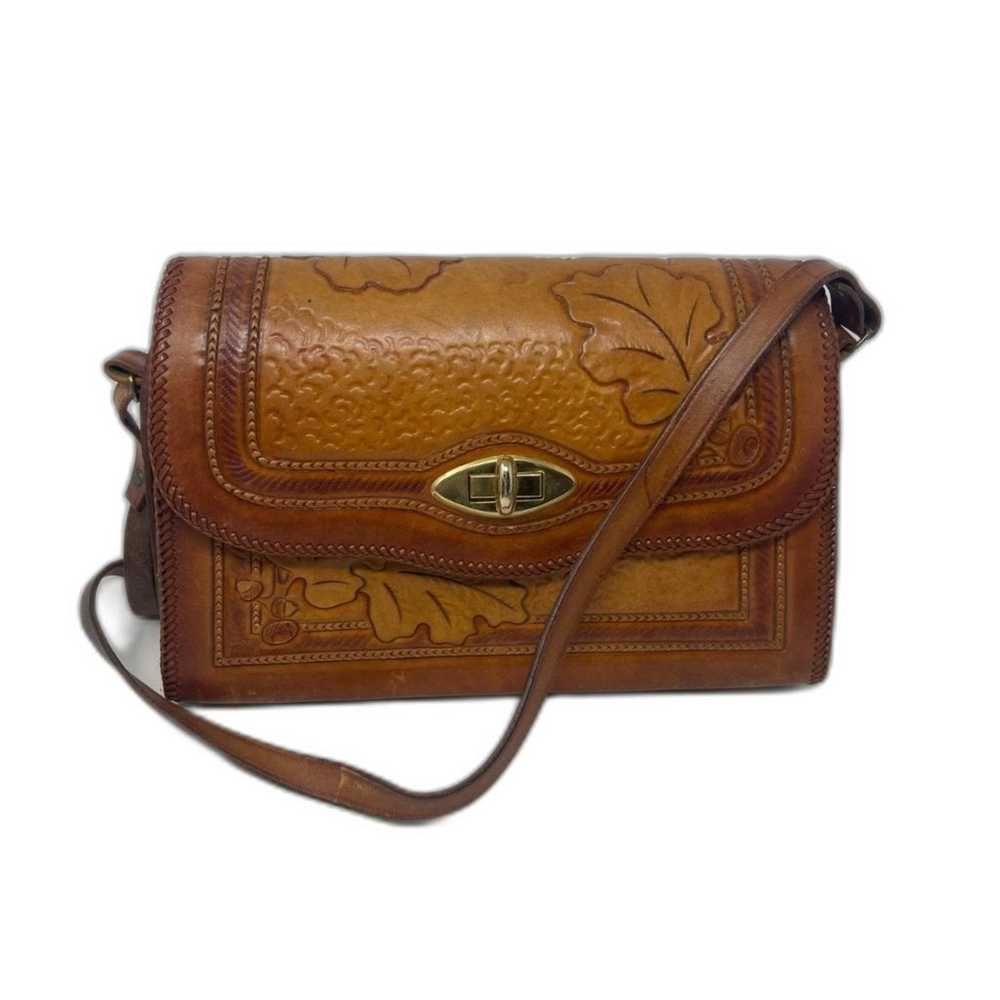 Artisan Vintage Leather Saddle Bag Hand Tooled We… - image 1