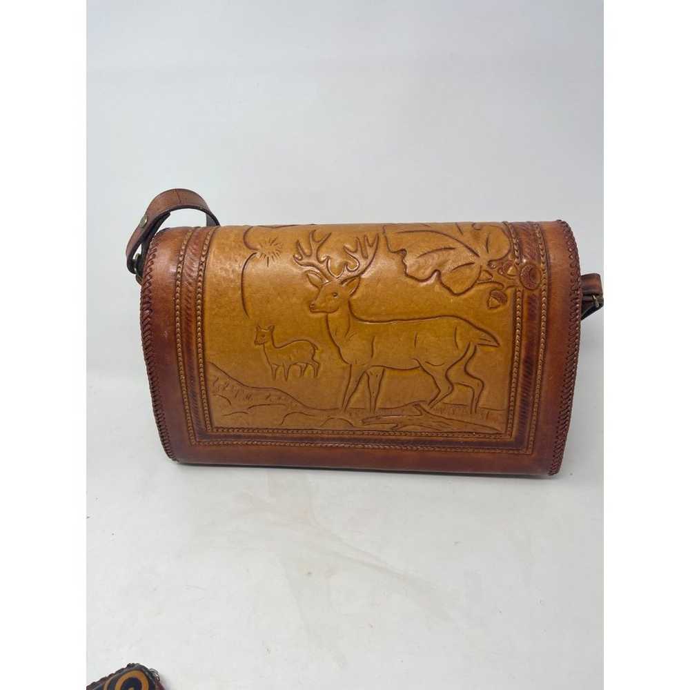 Artisan Vintage Leather Saddle Bag Hand Tooled We… - image 9