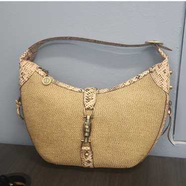 ERIC JAVITS - Jaqui bag with snakeskin accent NWOT - image 1