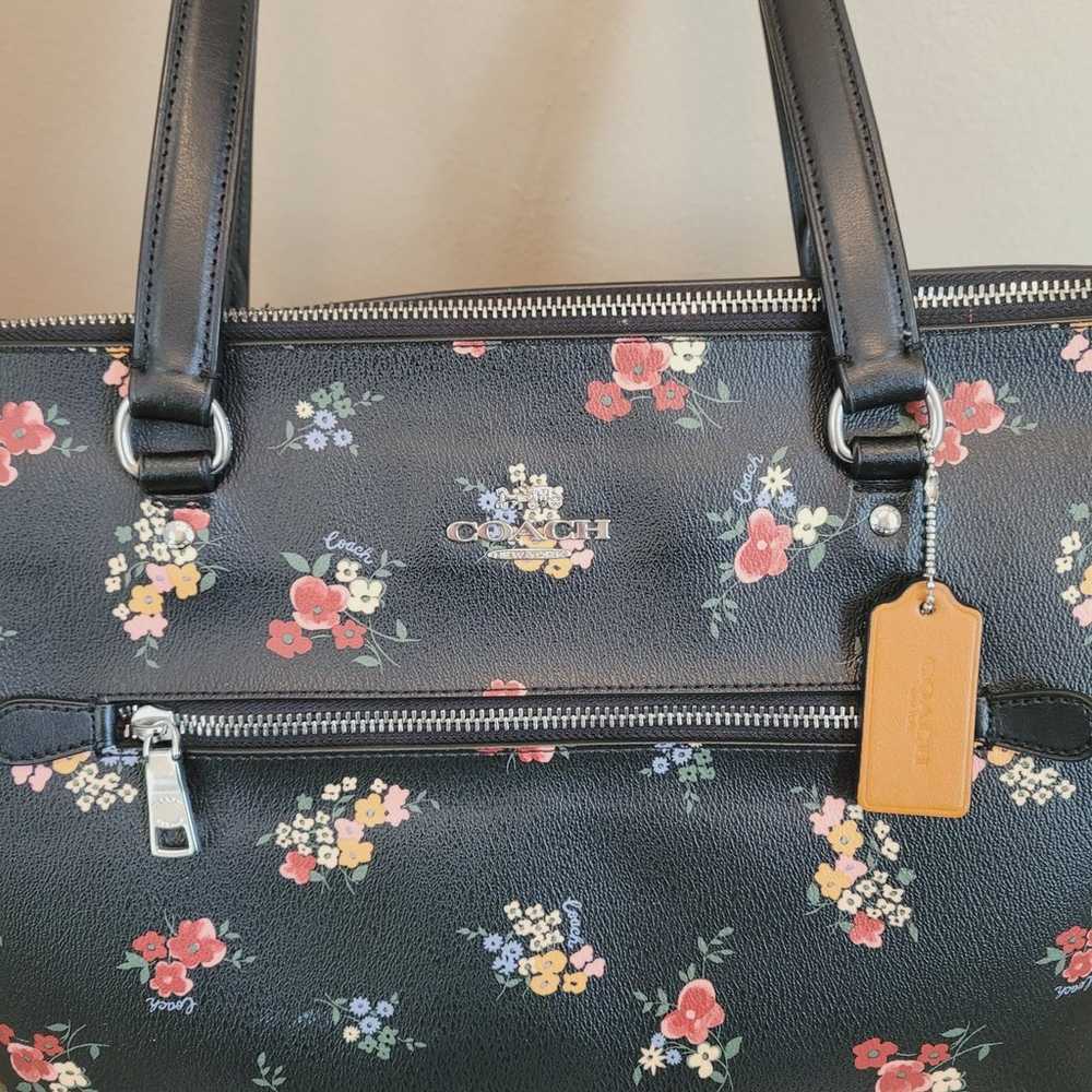 Coach Gallery Tote with WildFlower Print - image 2