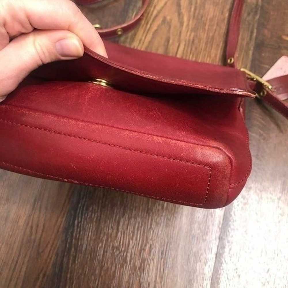 Coach Legacy Flap Vintage Leather Red Cr - image 5