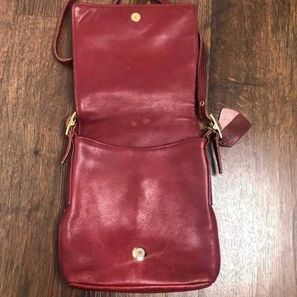 Coach Legacy Flap Vintage Leather Red Cr - image 6