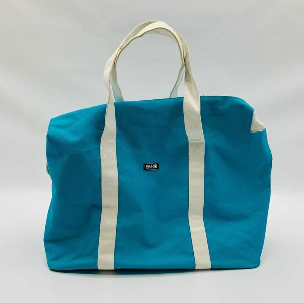 Island Michael Kors Blue and White Weekender Bag - image 2