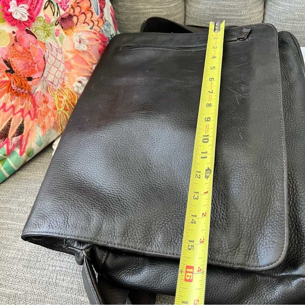 Tumi Leather Laptop Crossbody Handbag Purse Bag - image 12