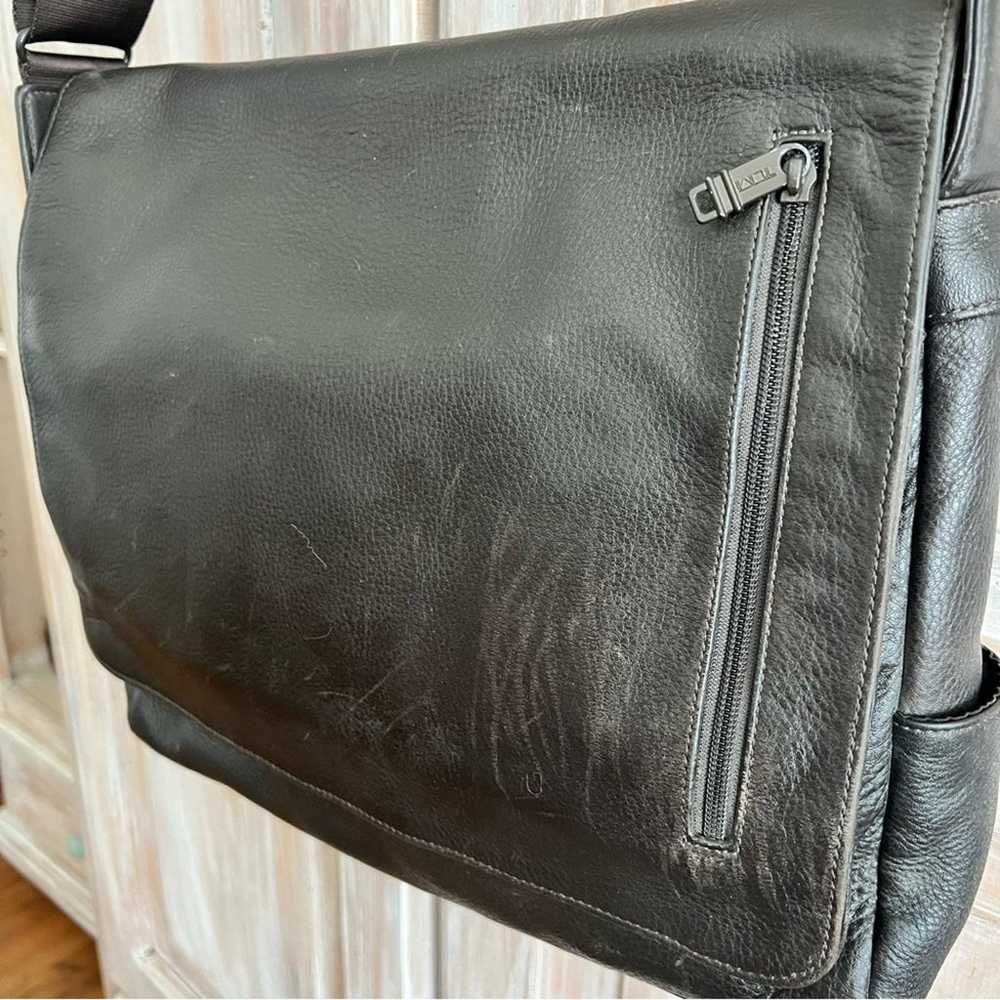 Tumi Leather Laptop Crossbody Handbag Purse Bag - image 5