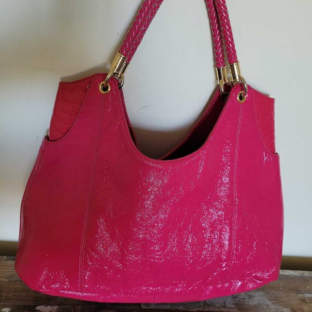 Lilly Pulitzer patent leather  raspberry color su… - image 8