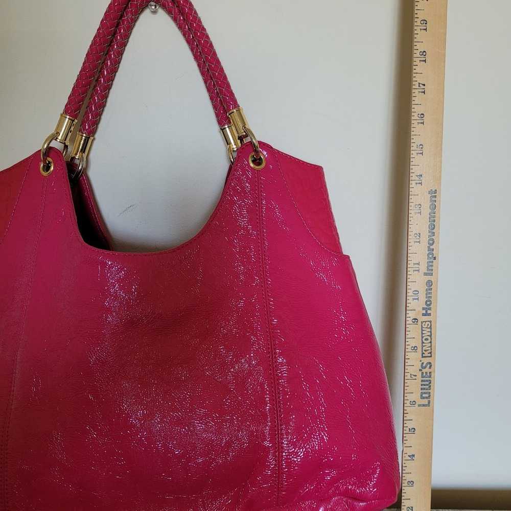 Lilly Pulitzer patent leather  raspberry color su… - image 9