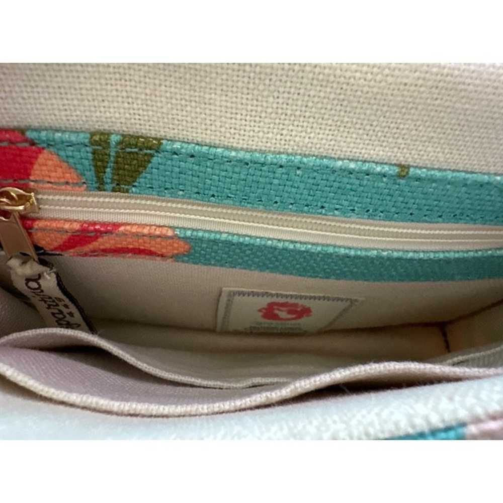 Spartina 449 Crossbody Natural Linen & Leather Bl… - image 5