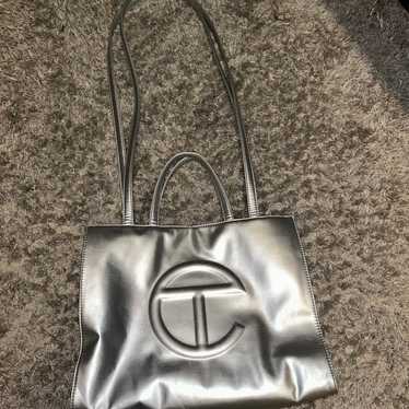 Medium Silver Telfar Bag