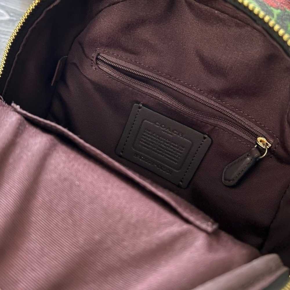 Coach Mini Court Backpack - rose print - image 2