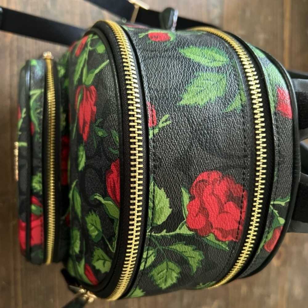 Coach Mini Court Backpack - rose print - image 3