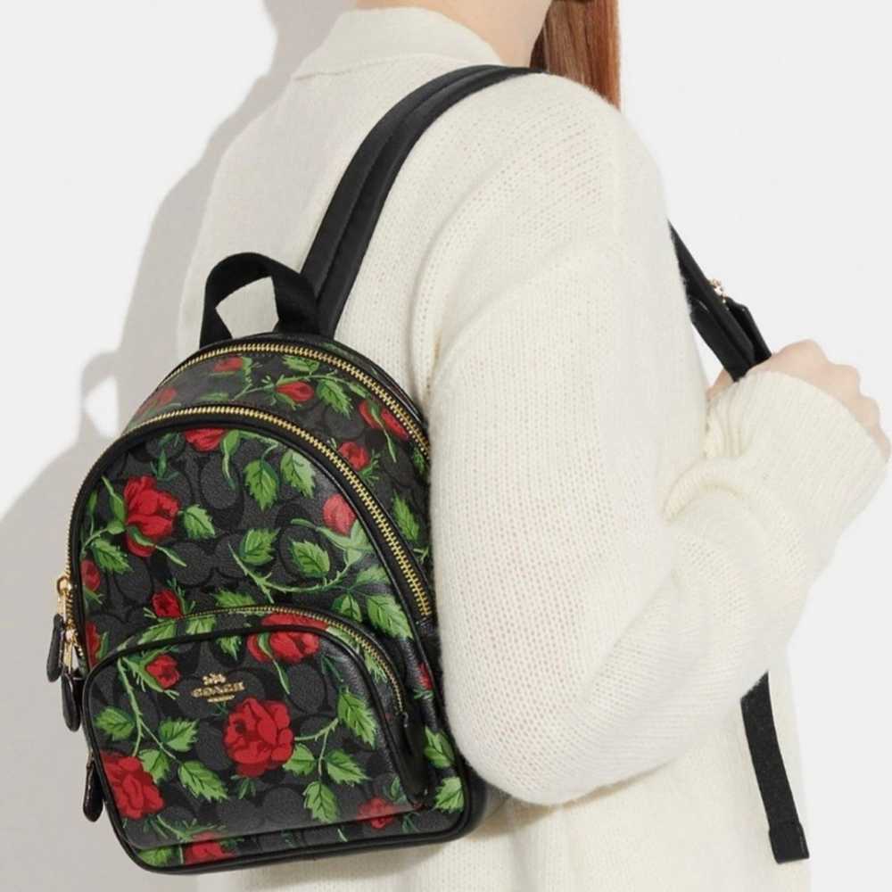 Coach Mini Court Backpack - rose print - image 4