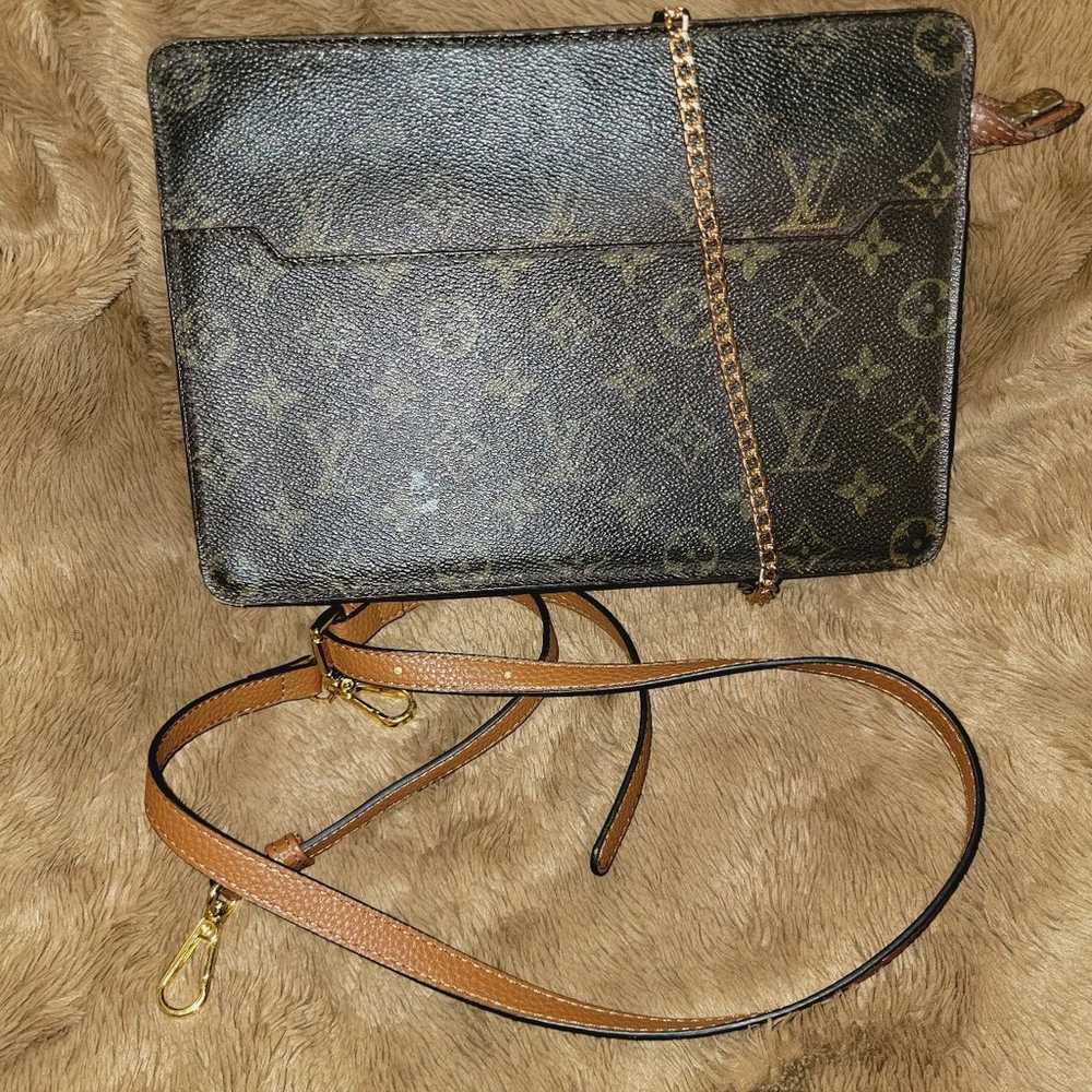 Louis Vuitton Monogram Homme Clutch Converted Cro… - image 1