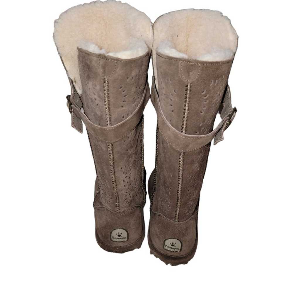 Bearpaw Amie tall suede & wool blend boots size 10 - image 4
