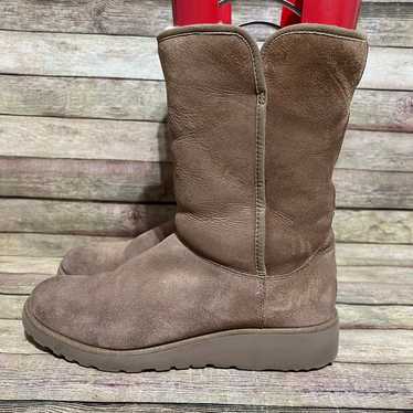 Ugg Brown Suede Aime Wedge Winter Boots