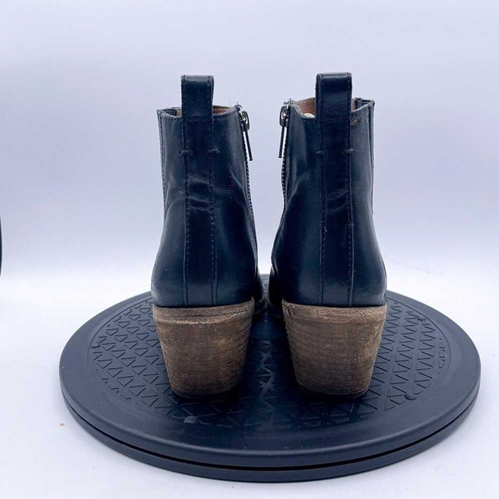 Frye black leather alton heeled chelsea ankle boo… - image 3