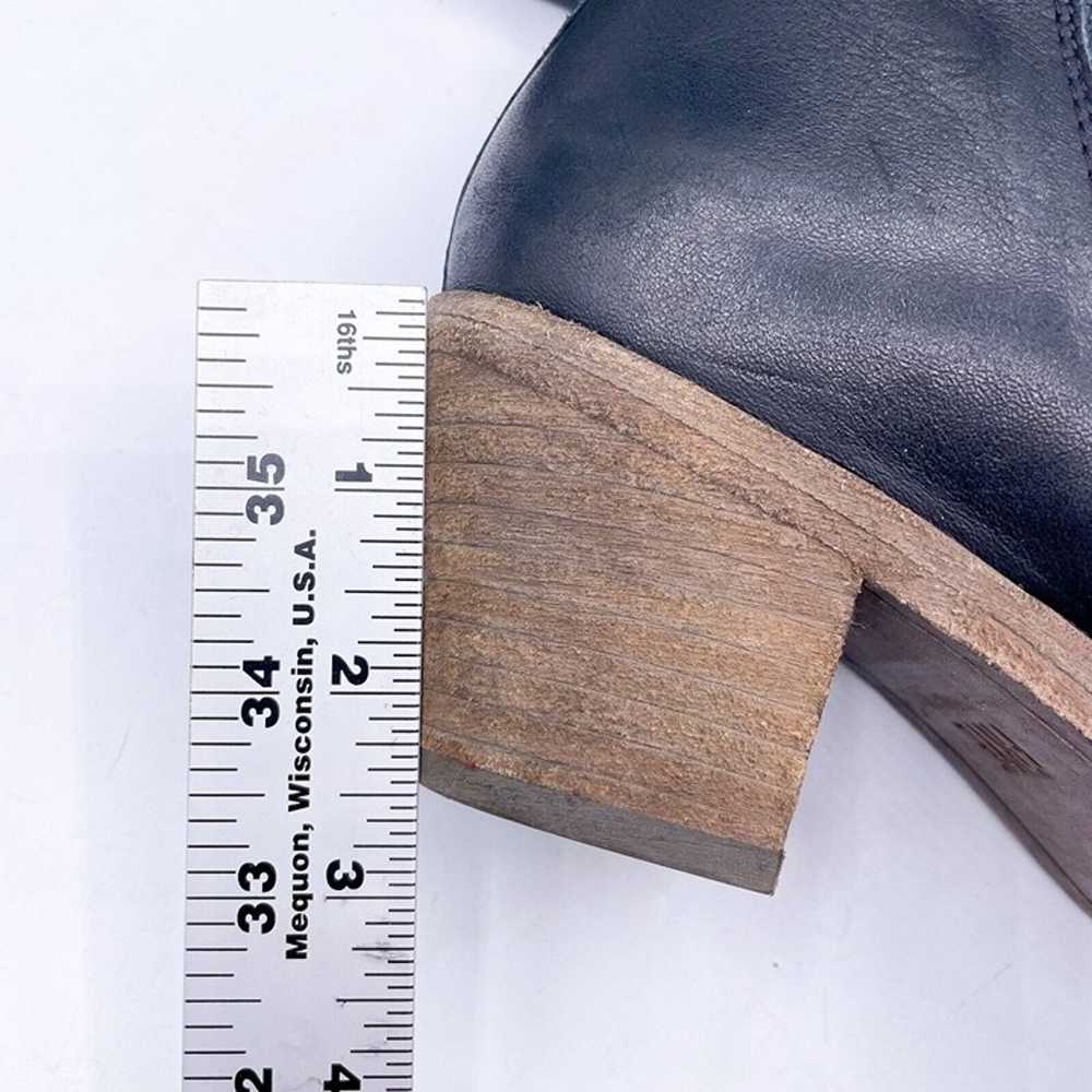 Frye black leather alton heeled chelsea ankle boo… - image 9