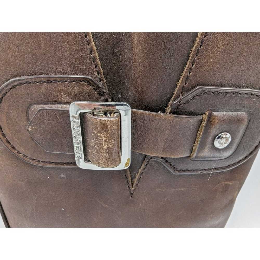 HUNTER Womens Brown Leather Equestrian Riding Boo… - image 4