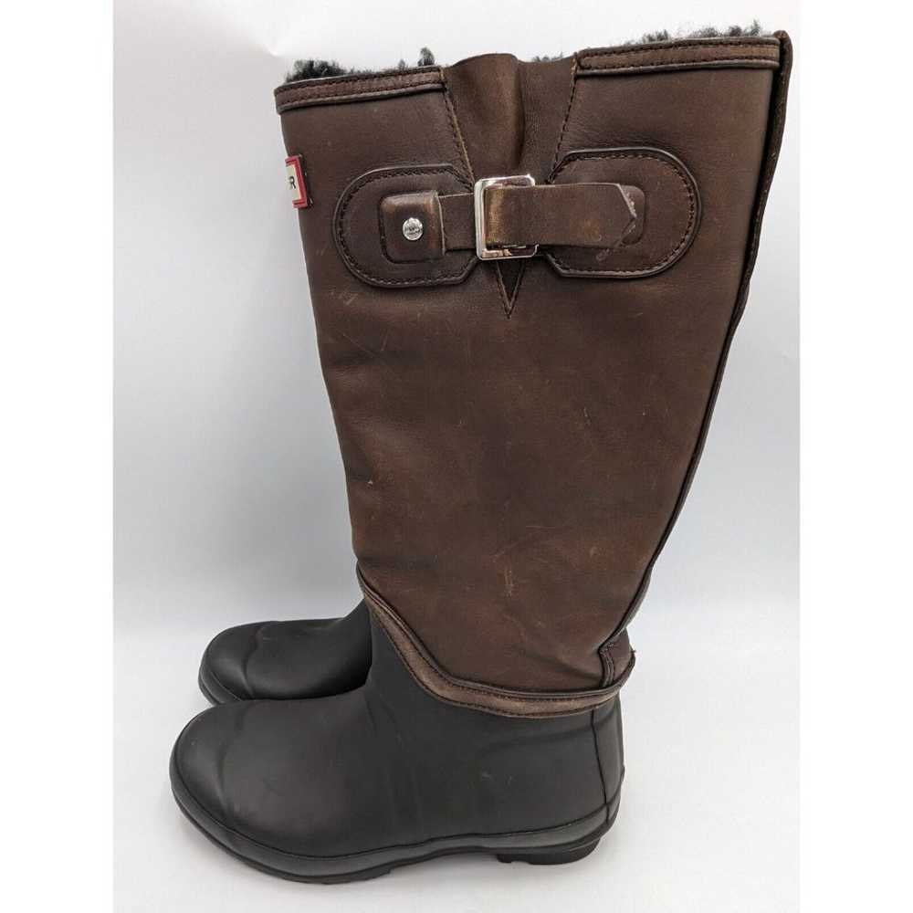 HUNTER Womens Brown Leather Equestrian Riding Boo… - image 6