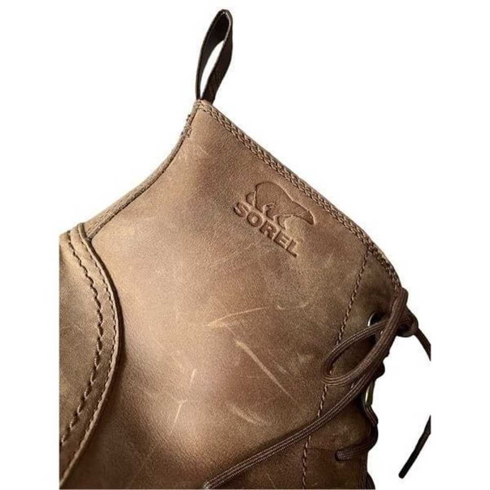 Sorel Hi-Line Heel Lace Boots size 12 Brown Chunk… - image 11
